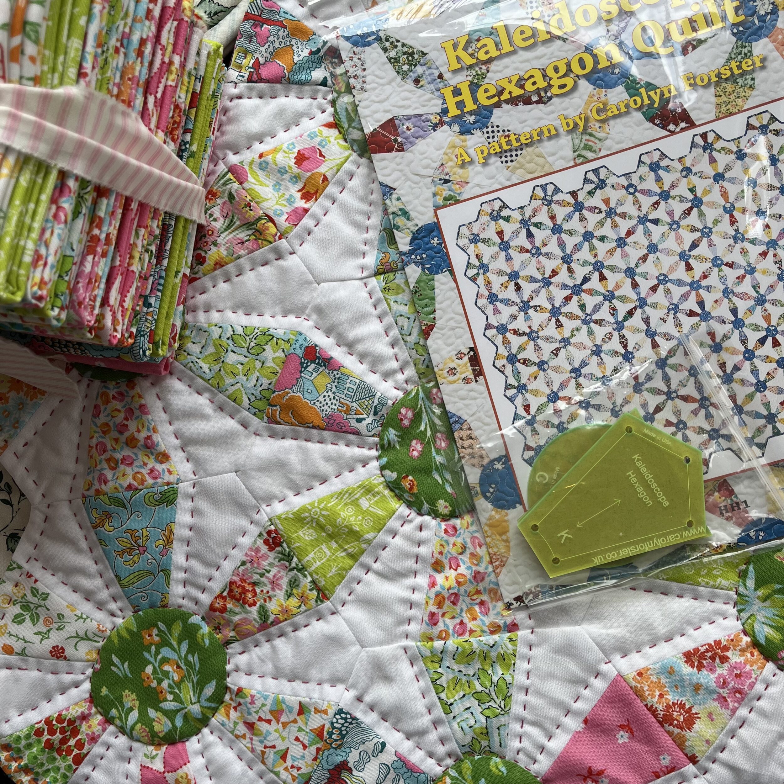 Kaleidoscope Hexagon Quilt Pincushion Pantiles